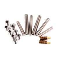 Assortiment de vis sans tête en acier inoxydable 304, à six pans creux et fendus, coniques plats, pour machines et dispositifs de fixation