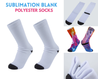 Fabricant Logo sur mesure Imprimé Basketball DIY Impression 3D Tube blanc Chaussettes à sublimation vierge