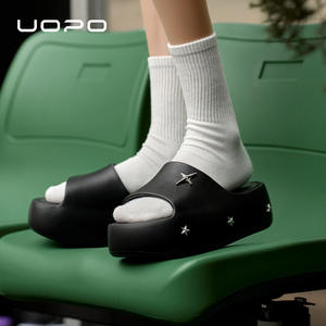 รองเท้าแตะสไตล์อเมริกันสำหรับฤดูร้อน แบบสวมเปิดนิ้วเท้า พื้นหนาอเนกประสงค์ พร้อมแผ่นรองรับแรงกระแทก หนังแท้สำหรับผู้หญิง - Product Image 4