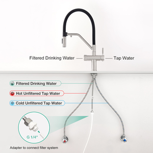 2026 new modern minimalist High Quality modern 3 Way 304 Stainless Steel Kitchen Sink Taps Faucet - Product Image 6