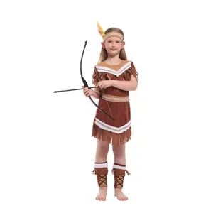 Kids Indian Costume Halloween Cosplay Indian Dress Up Costume Indian Outfit Costume