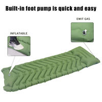 Lit gonflable en nylon imperméable avec pompe intégrée, ultra-léger, résistant à l'humidité, coussin d'air portable, 3 saisons, extérieur
