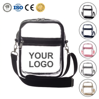Anpassbare Umweltfreundliche Kleine Transparente Taschen Stadion-Zugelassene Umhängetasche Durchsichtige Crossbody-Tasche Recycelbares PVC