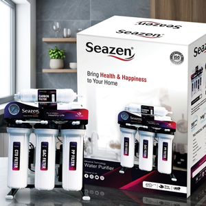 ระบบกรองน้ำดื่มออสโมซิสแบบย้อนกลับ Seazen Dual Flow สำหรับใช้ในบ้าน 200 GPD พร้อมปั๊มเพิ่มแรงดันสูง  แผ่นกรองขั้นสูง ติดผนัง - Product Image 2