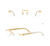 Lunettes en corne de buffle pour hommes et femmes, montures carrées, lunettes de vue de luxe, lunettes optiques 50251