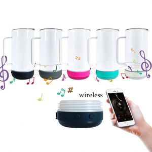 14Oz Coffee Cup Smart Player Speaker Tumbler Stainless Steel <b>Music</b> Mug for Sublimation - Product Image 1