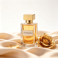 Flacons de parfum en verre de luxe fantaisie 50 ml et 30 ml avec pulvérisateur à pompe et impression sérigraphique avec boîte Formence Marque DPB Modèle