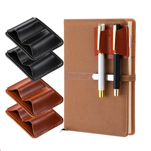 Doble portalápices Clip Vintage PU cuaderno de viaje organizador de bolígrafo antipérdida para bolígrafo lápiz - Product Image 1