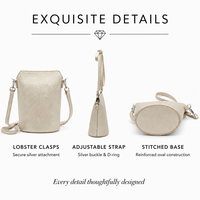 Sac à main mini pour femme en cuir motif litchi, sac seau avec doublure en polyester, sac à bandoulière, collection Printemps 2026, sac tendance pour femme