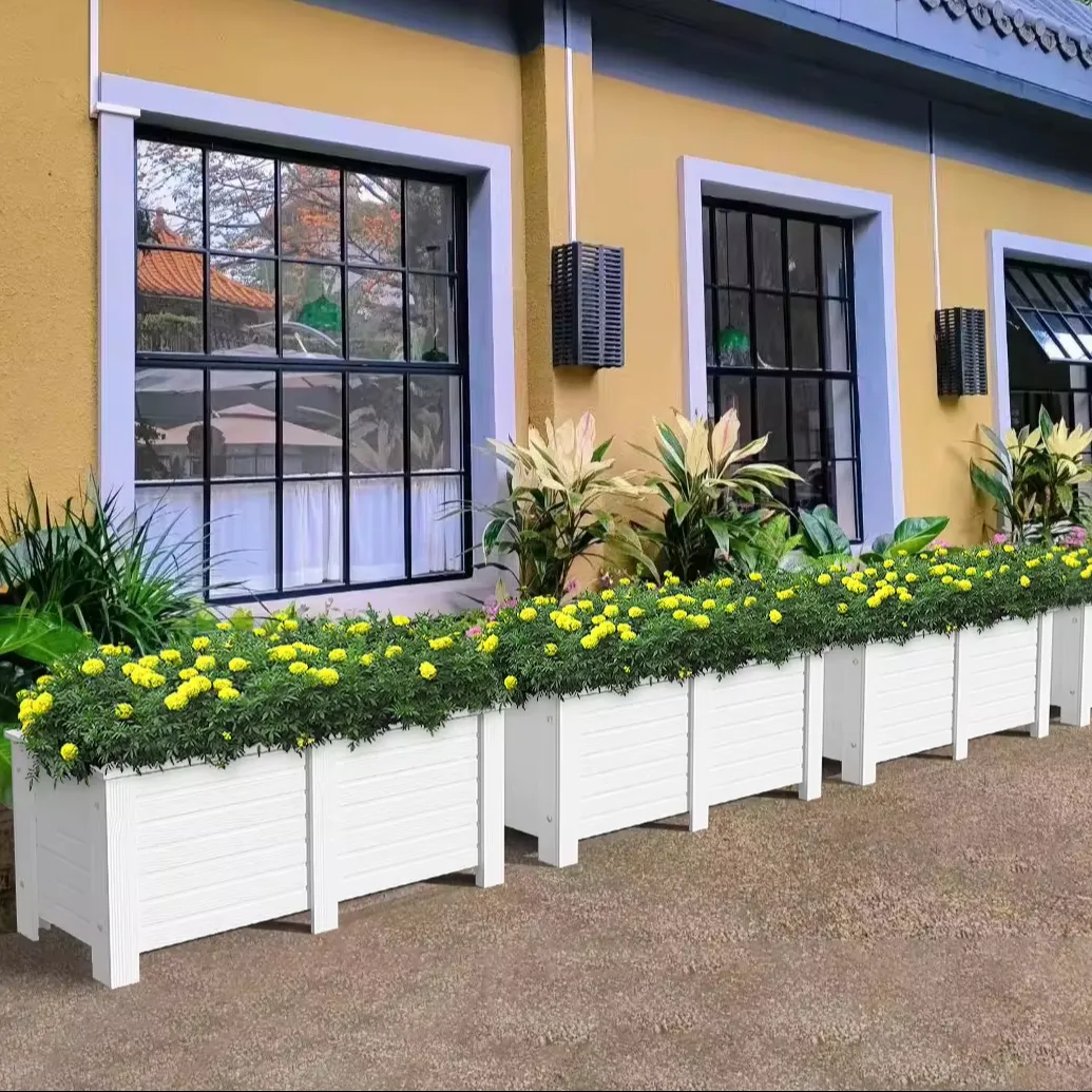 Professional Factory Big Size Garden Decoration Fence Pvc Standing Planter Box