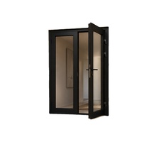 Fenêtres à battants modernes en aluminium pour extérieur, triple vitrage isolant, certifiées Energy Star, style ouverture battante pour chambre de villa