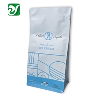 Pochette à fond carré Doypack pour aliments Sac d'emballage à fermeture éclair personnalisé pour crème glacée Popsicle