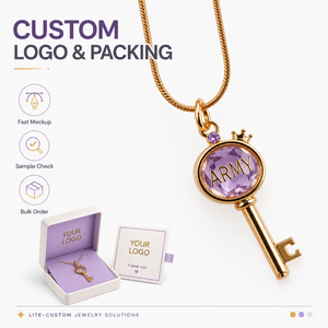 Livraison Rapide, Collier Premium BT Armyi <span class=keywords><strong>Bombi</strong></span> Nouvelle Conception, Chaîne en Zircon Cubique Plaqué Argent, Cadeau Bijou pour Fans K-pop - Product Image 1