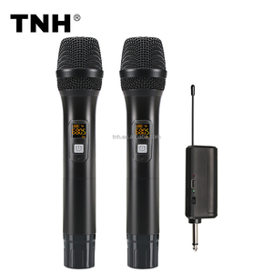 TNH UM-PU01 2 Mics microfono palmare Wireless UHF con ricevitore ricaricabile microfoni e sistemi Wireless palmari - Product Image 1