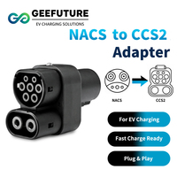 Adaptateur de chargeur de véhicule électrique GEEFUTURE, adaptateur de port de charge Nacs vers CCS2 250A 80A