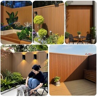 Paneles de Pared PE 219*26mm, Revestimiento de Cercas para Exteriores, Barandilla, Revestimiento de Paredes para Patio, Estilo Moderno con Acabado de Madera Antigua