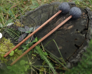 Nuovo tamburo lingua in acciaio mazze morbide testa di lana mazze a percussione bastoncini per tamburo lingua xilofono Glockenspiel <span class=keywords><strong>Woodblock</strong></span> - Product Image 4