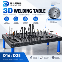 Nouvelle station de soudage 3D HebeiMeisida Heavy Duty D28, haute planité, dimensions personnalisées, fonte d'acier, revêtement au nitrure