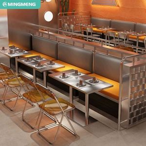 Nuevo conjunto de muebles de mesa y silla duraderos y a la moda para restaurante Hot Pot de fiesta contemporánea - Product Image 5