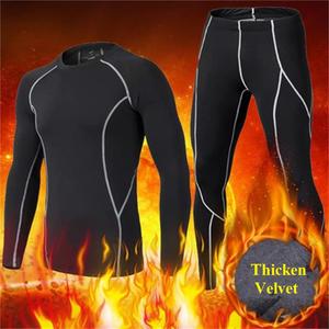 Setelan baju latihan binaraga pria, setelan baju Joger kebugaran Gym, baju latihan otot, kaus lengan panjang 2 potong - Product Image 5