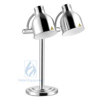 Équipement de buffet, lampe chauffante pour hôtel, support de lampe de table de luxe en or rose, réchauffeur de nourriture en fer, lumière chauffante pour aliments