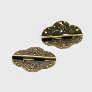 Bisagra ovalada antigua Jw de 69x53 mm, de hierro, para montaje en superficie, diseño tradicional, para caja de madera, accesorio de ferretería para embalaje. - Product Image 3
