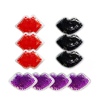 Pack de glace en gel PVC souple en forme de lèvres, personnalisable, certifié CE, pour la récupération post-chirurgie esthétique, le soulagement de la douleur et les soins quotidiens (chaud/froid)