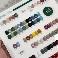ZRKGEL Fournisseur d'usine professionnel, vente en gros, collection de vernis à ongles en gel de qualité salon, 68 couleurs, haute pigmentation, sans cruauté animale