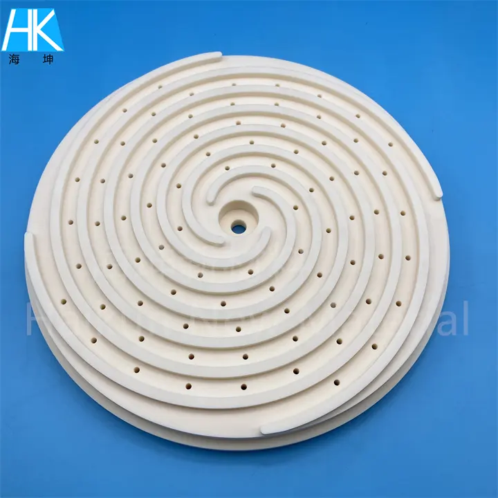 Machinable xốp 99% alumina Oxit gốm ren Mài đĩa cách nhiệt