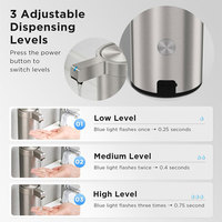 Distributeur automatique de savon liquide intelligent à capteur électrique sans contact en acier inoxydable 304 de luxe, fabriqué en usine OEM