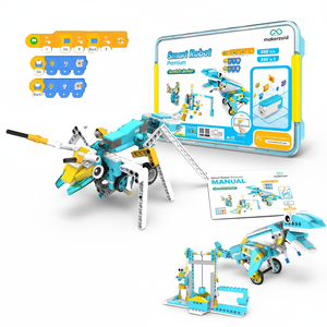 Kit de Robot Educativo de Codificación Makerzoid DIY, Más de 400 Piezas, Bloques de Construcción, Curriculato Scratch <span class=keywords><strong>Junior</strong></span> para Primaria, Programable - Product Image 1