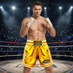 Wholesale AERO 220g Polyester Satin Shorts Quick Dry Breathable Adults Boxing Blank MMA Training <b>Martial</b> <b>Arts</b> <b>Wear</b> OEM - Product Image 5