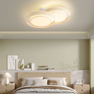 Plafonnier LED circulaire moderne en tissu avec télécommande, <span class=keywords><strong>luminaire</strong></span> d'intérieur à montage en surface pour chambre à coucher - Product Image 3