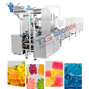 high yiled organic vitamin gummy bear making machines servo motor soft candy production line