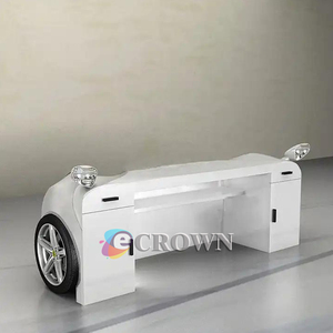 Talior Made Big Cashier Desk Design Mall Store Design Check in Desk Interior Reception Cabinet Counter OEM - Product Image 5