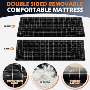 <span class=keywords><strong>Lit</strong></span> pliant portable confortable en acier métallique en forme de X pour l'intérieur et l'extérieur, <span class=keywords><strong>lit</strong></span> de camping pour adultes avec coussin - Product Image 4