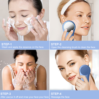 Brosse nettoyante électrique en silicone pour le visage, étanche IPX7, appareil de beauté tendance pour le nettoyage du visage, outil de soin personnel, prend en charge OEM ODM