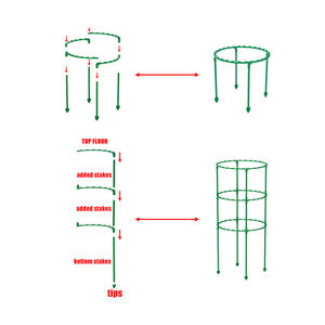 <span class=keywords><strong>Plante</strong></span> en pot Cage Rack Support Cadre Enduit De Plastique Fleur <span class=keywords><strong>Grimpante</strong></span> <span class=keywords><strong>Plante</strong></span> Stand Support Anneau <span class=keywords><strong>Plante</strong></span> Treillis - Product Image 2