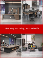 Moderno lusso in legno Executive scrivania da ufficio Set convertibile Manager mobili commerciali scrivania da lavoro con sedie di Design