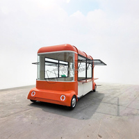 Retro Volledige Keuken Mobiele Ding 220V Pizza Koffie Ijs Hotdog Candy Chips Trailer-Voor Fast Food Toepassingen