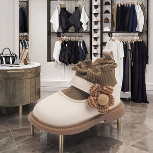 Zapatos de Vestir Blancos de Invierno para Bebés y Niñas Pequeñas, con Flores de Encaje Tejidas, Suela de Goma, para Fiestas de Cumpleaños - Product Image 2