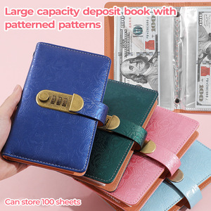 Cuaderno de Ahorros Personalizado de 100 Páginas, Carpeta de Presupuesto con Candado de Combinación, Encuadernación de Hojas Sueltas, Cubierta de PU - Product Image 3