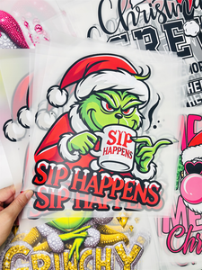 Autocollant de transfert DTF personnalisé pour Noël, <span class=keywords><strong>film</strong></span> de transfert thermique en vinyle, designs d'impression DTF, autocollants de logo de transfert thermique pour t-shirts - Product Image 5