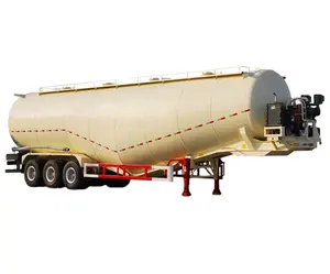 Compresor de aire de almacenamiento de cisterna de 60 toneladas, semirremolque de cemento a granel de polvo seco