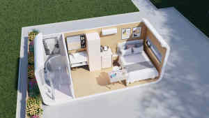 Casa Prefabricada Moderna y Popular <span class=keywords><strong>de</strong></span> 20 pies/30 pies/40 pies, Casa Móvil, Oficina, Cabaña Tipo Apple - Product Image 4