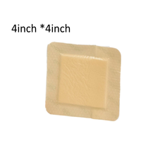 Vendaje de espuma de silicona con/sin borde 4 "x 4", vendaje adhesivo altamente absorbente para heridas, almohadillas cortables para el cuidado de heridas