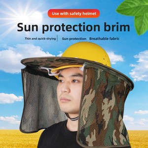 Chapeau de protection de chantier d'été à grand bord avec <span class=keywords><strong>pare</strong></span>-<span class=keywords><strong>soleil</strong></span> respirant Rideau de protection solaire Chapeau de protection solaire - Product Image 3
