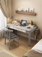Bureau d'étude en bois massif avec coins arrondis, tiroirs et crochet latéral pour bureau à domicile (vente en gros)