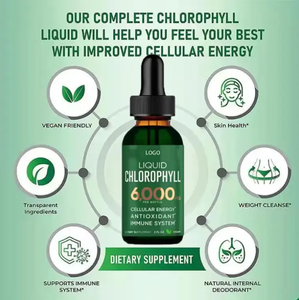 Ausreson OEM/ODM 6000mg de chlorophylle liquide perte de poids stimuler le système immunitaire organique végétalien chlorophylle gouttes liquides - Product Image 3