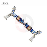 Sistem Knalpot Full Titanium SD untuk Porsche 911 991/991.1/991.2 Turbo 3.8T 2017-2019 Performa Tinggi dengan Downpipe Lurus